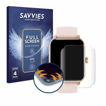 Face avant d’un emballage produit avec le logo de la marque Savvies. À côté, l’appareil Tensky IDW19 1.8