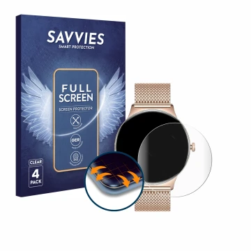 Face avant d’un emballage produit avec le logo de la marque Savvies. À côté, l’appareil LIGE FV12 1.43