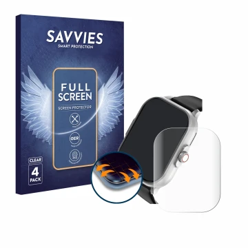 Face avant d’un emballage produit avec le logo de la marque Savvies. À côté, l’appareil YYKY E02 2.01