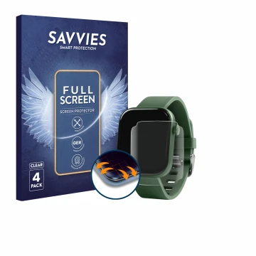 Face avant d’un emballage produit avec le logo de la marque Savvies. À côté, l’appareil Reflex Active SERIES 40 1.85