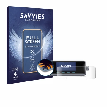 Face avant d’un emballage produit avec le logo de la marque Savvies. À côté, l’appareil Anker Prime 250 W GaNPrime est représe
