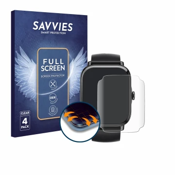 Face avant d’un emballage produit avec le logo de la marque Savvies. À côté, l’appareil IFMDA P72 1.85