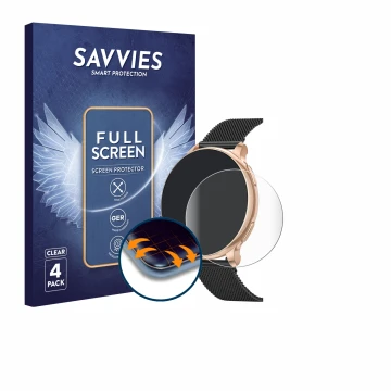 Face avant d’un emballage produit avec le logo de la marque Savvies. À côté, l’appareil Sanorum G58 1.27