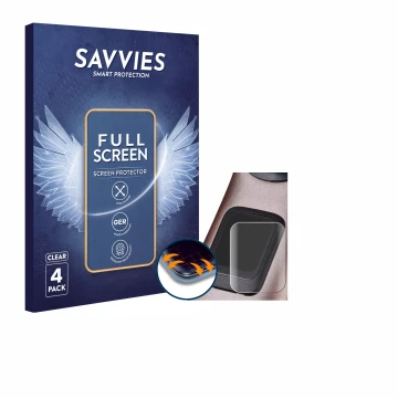 Face avant d’un emballage produit avec le logo de la marque Savvies. À côté, l’appareil Specialized Turbo Levo 4 est représent