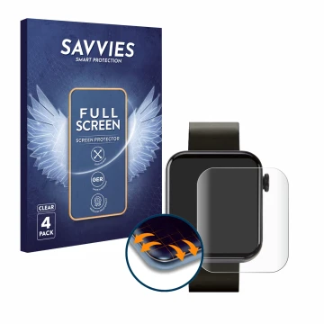 Face avant d’un emballage produit avec le logo de la marque Savvies. À côté, l’appareil Kendox Life Tracker est représenté ave