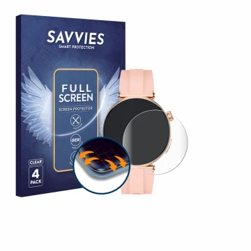 Face avant d’un emballage produit avec le logo de la marque Savvies. À côté, l’appareil Knauermann Pro 4 Mini 2026 est représe