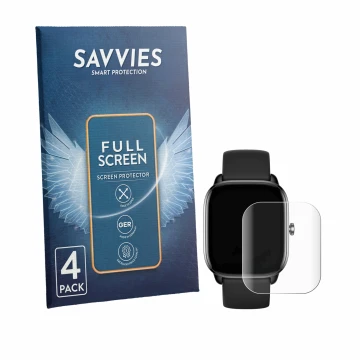 Face avant d’un emballage produit avec le logo de la marque Savvies. À côté, l’appareil Sector Smartwatch S-07 est représenté 