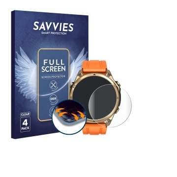 Face avant d’un emballage produit avec le logo de la marque Savvies. À côté, l’appareil Doogee Anywise W1 est représenté avec 
