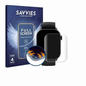 Face avant d’un emballage produit avec le logo de la marque Savvies. À côté, l’appareil Uaue Y88 1.96