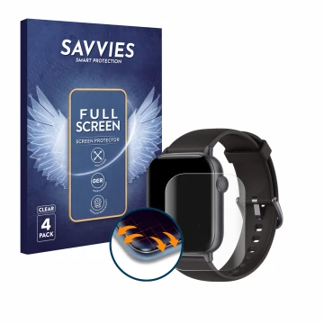 Face avant d’un emballage produit avec le logo de la marque Savvies. À côté, l’appareil Aseeyirj G136 1.92