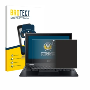 Face avant d’un emballage produit avec le logo de la marque BROTECT. À côté, l’appareil Acer Chromebook Spin 511 R752TN-C5P0 e