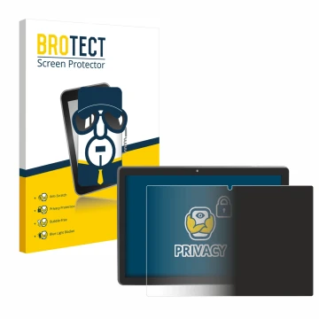 Face avant d’un emballage produit avec le logo de la marque BROTECT. À côté, l’appareil Majestic Tab-912 4G est représenté ave