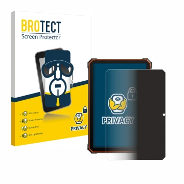 Face avant d’un emballage produit avec le logo de la marque BROTECT. À côté, l’appareil Blackview Active 6 est représenté avec