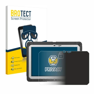 Face avant d’un emballage produit avec le logo de la marque BROTECT. À côté, l’appareil Panasonic Toughbook CF-20 MK2 est repr