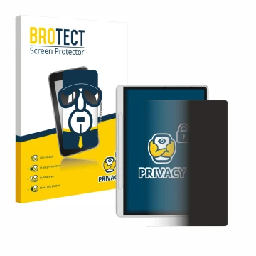 Face avant d’un emballage produit avec le logo de la marque BROTECT. À côté, l’appareil XP-Pen Magic Note Pad est représenté a