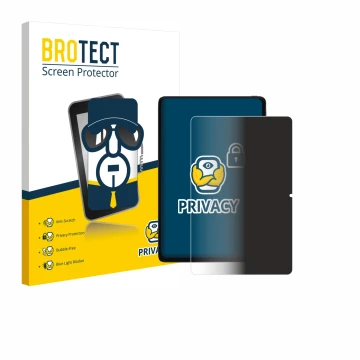 Face avant d’un emballage produit avec le logo de la marque BROTECT. À côté, l’appareil Xiaomi POCO Pad 12.1