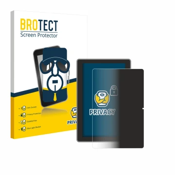 Face avant d’un emballage produit avec le logo de la marque BROTECT. À côté, l’appareil Lenovo Tab TB311 XU est représenté ave