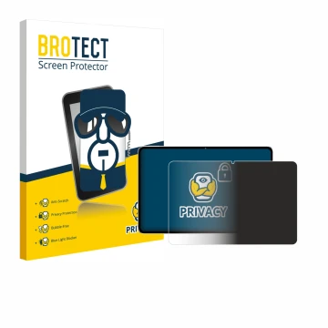 Face avant d’un emballage produit avec le logo de la marque BROTECT. À côté, l’appareil Nubia Pad Pro est représenté avec la p