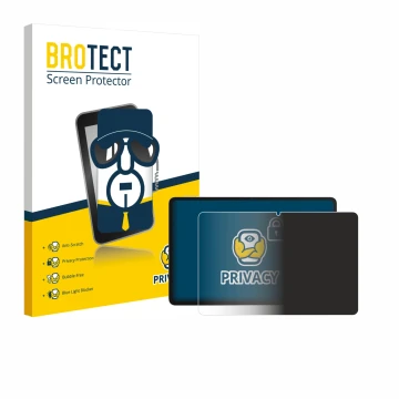 Face avant d’un emballage produit avec le logo de la marque BROTECT. À côté, l’appareil Honor Pad 10 est représenté avec la pr