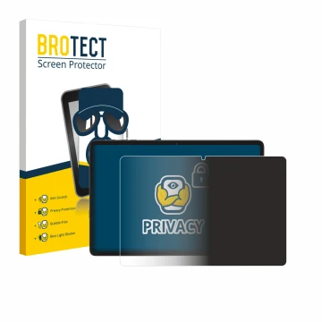 Face avant d’un emballage produit avec le logo de la marque BROTECT. À côté, l’appareil Tabwee RM2025 10.1