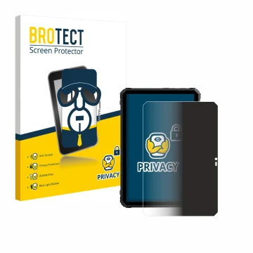 Face avant d’un emballage produit avec le logo de la marque BROTECT. À côté, l’appareil Blackview Active 7 est représenté avec