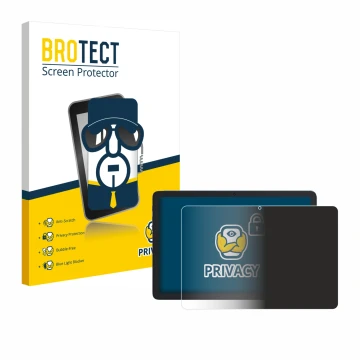 Face avant d’un emballage produit avec le logo de la marque BROTECT. À côté, l’appareil Cubot Tab 65 10.1