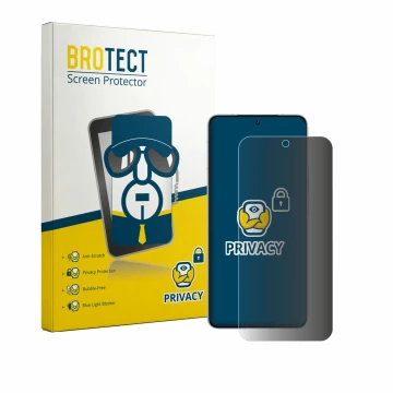 Face avant d’un emballage produit avec le logo de la marque BROTECT. À côté, l’appareil Vivo iQOO 15 est représenté avec la pr
