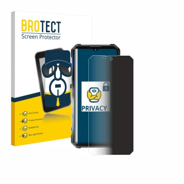 Face avant d’un emballage produit avec le logo de la marque BROTECT. À côté, l’appareil Oukitel WP53 Pro est représenté avec l