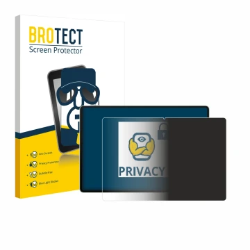 Face avant d’un emballage produit avec le logo de la marque BROTECT. À côté, l’appareil Huawei MatePad Pro 12.2