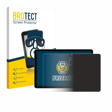 Face avant d’un emballage produit avec le logo de la marque BROTECT. À côté, l’appareil Pritom M10 TAB 10 PLUS 10.1