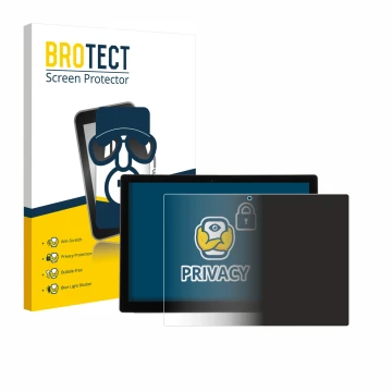 Face avant d’un emballage produit avec le logo de la marque BROTECT. À côté, l’appareil Wortmann Terra Pad 1200V2 12.3