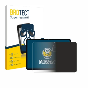 Face avant d’un emballage produit avec le logo de la marque BROTECT. À côté, l’appareil Xiaomi Poco Pad X1 est représenté avec