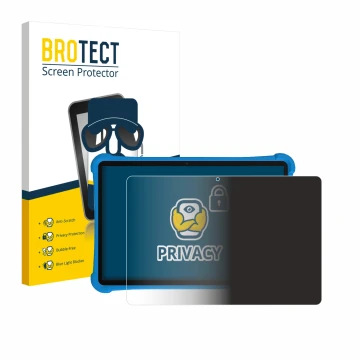 Face avant d’un emballage produit avec le logo de la marque BROTECT. À côté, l’appareil Alldocube iPlay 70 SE est représenté a