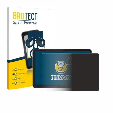 Face avant d’un emballage produit avec le logo de la marque BROTECT. À côté, l’appareil Lenovo Tab K12 ZAGJ0153SE est représen