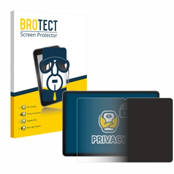 Face avant d’un emballage produit avec le logo de la marque BROTECT. À côté, l’appareil Huawei MatePad 11.5