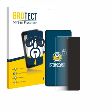 Face avant d’un emballage produit avec le logo de la marque BROTECT. À côté, l’appareil Motorola Signature 165 est représenté 