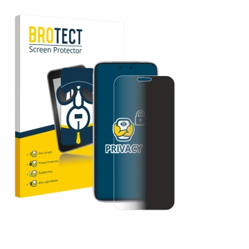 Face avant d’un emballage produit avec le logo de la marque BROTECT. À côté, l’appareil Honor Magic 8 RSR Porsche Design est r