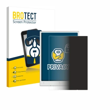 Face avant d’un emballage produit avec le logo de la marque BROTECT. À côté, l’appareil Viwoods AiPaper Mini est représenté av