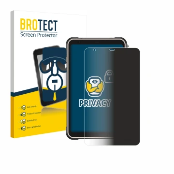 Face avant d’un emballage produit avec le logo de la marque BROTECT. À côté, l’appareil Ulefone RugKing Pad Pro est représenté