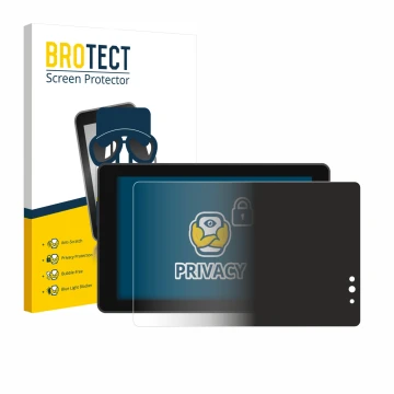 Face avant d’un emballage produit avec le logo de la marque BROTECT. À côté, l’appareil Lilliput 719/T 7