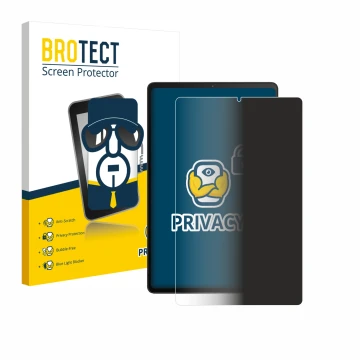 Face avant d’un emballage produit avec le logo de la marque BROTECT. À côté, l’appareil Xiaomi Black Shark Gaming Tablet est r