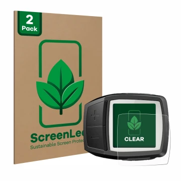 Face avant d’un emballage produit avec le logo de la marque ScreenLeaf. À côté, l’appareil Bosch Purion est représenté avec la
