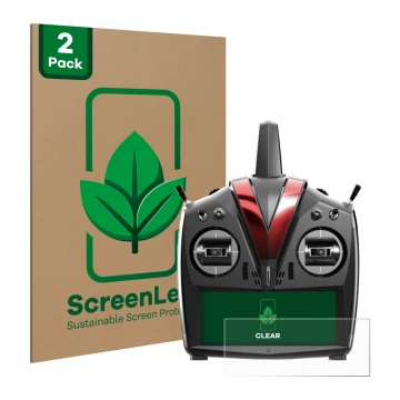 Face avant d’un emballage produit avec le logo de la marque ScreenLeaf. À côté, l’appareil VBar Control Touch est représenté a