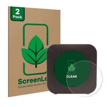 Face avant d’un emballage produit avec le logo de la marque ScreenLeaf. À côté, l’appareil Netgear Nighthawk M1 est représenté