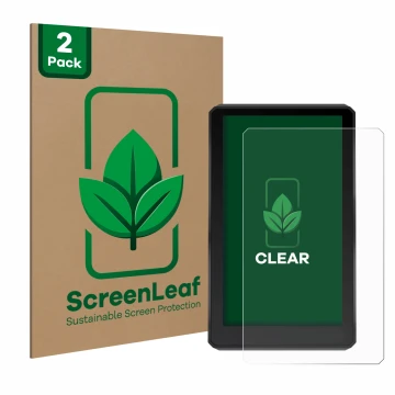 Face avant d’un emballage produit avec le logo de la marque ScreenLeaf. À côté, l’appareil Garmin zumo XT est représenté avec 