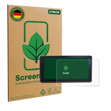 Face avant d’un emballage produit avec le logo de la marque ScreenLeaf. À côté, l’appareil Audi A4 B9 2017 MMI Navigation plus