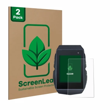 Face avant d’un emballage produit avec le logo de la marque ScreenLeaf. À côté, l’appareil Sigma ROX 11.1 Evo est représenté a