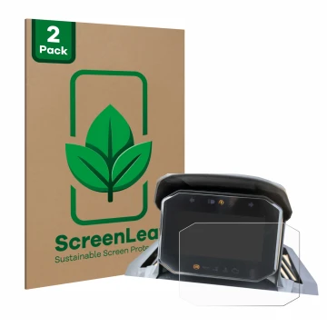 Face avant d’un emballage produit avec le logo de la marque ScreenLeaf. À côté, l’appareil Honda ADV350 4