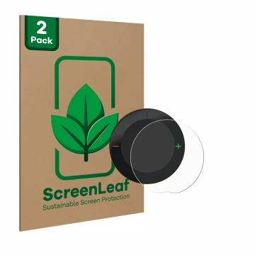 Face avant d’un emballage produit avec le logo de la marque ScreenLeaf. À côté, l’appareil Beeline Velo 2 est représenté avec 