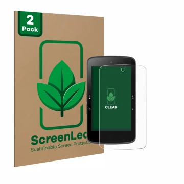 Face avant d’un emballage produit avec le logo de la marque ScreenLeaf. À côté, l’appareil Bryton Rider S800 est représenté av